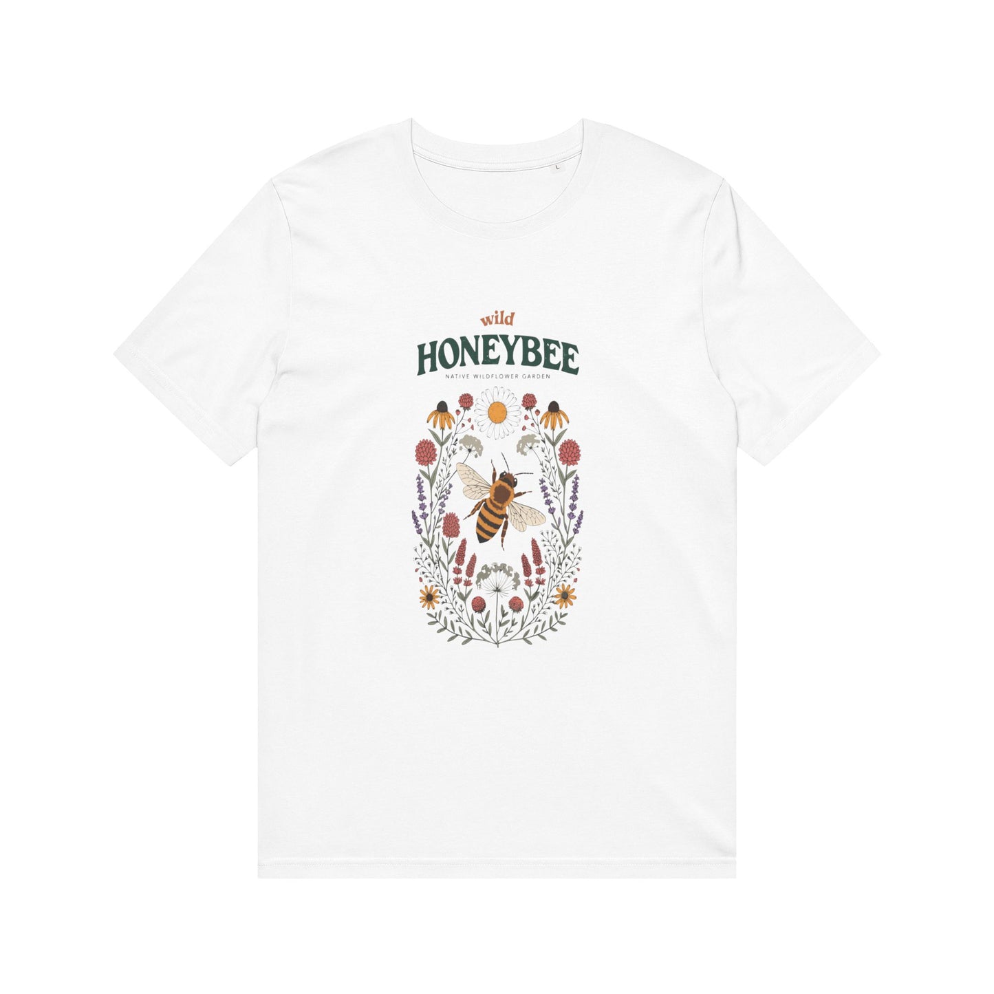 Honeybee Floral T-Shirt — Bee Lover Garden Tee