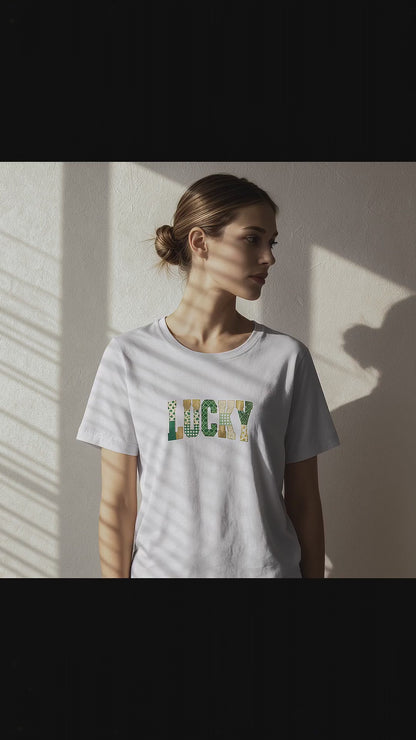 Lucky Floral T-Shirt — St. Patrick’s Day Green Leaf Graphic Tee